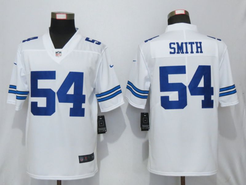 Men Dallas cowboys #54 Smith Blue 2019 Nike Vapor Untouchable Limited Playe NFL Jerseys